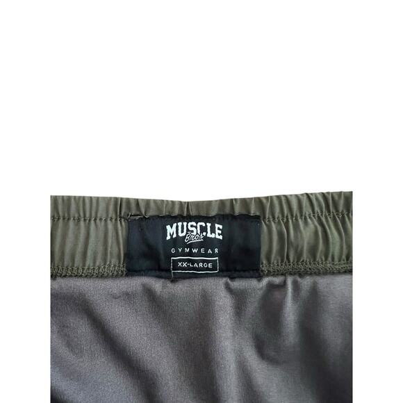 Muscle Bros Men's Green Gymwear Drawstring Front Running Shorts Size 2XL - Picture 6 of 7